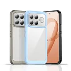Para POCO F8 Ultra , Redmi K90 Pro Max Caso ELVEV Transparente Duro PC Volta Colorido Macio TPU Borda Anti-Choque Capa T