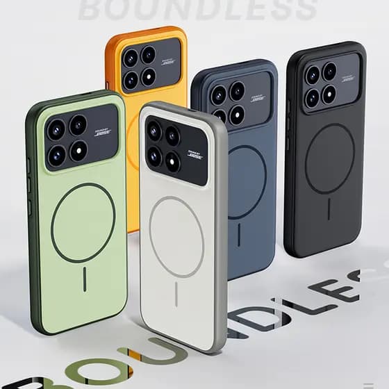Para Redmi K90 Pro Max , POCO F8 Ultra Caso ELVEV Anti-Queda Rígido PC Macio Ladrão Sucção Telefone Capa