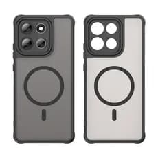Para Motorola MOTO G86 Caso Duro PC TPU Airbag Fosco Anti-Óleo Acabamento Sucção Telefone Capa