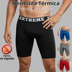 Bermuda Térmica Tipo Long Leg Premium Forro Algodão Comprida Previne Assadura Qualidade Conforto