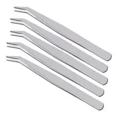 Kit 5 Pinça Curva Passar Enfiar Linha Fio Maquina Costura