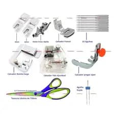 Kit Calcador Bainha Viés Zíper Máquina Costura - 10 Peças