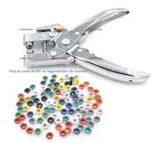 Kit Alicate 2 Em 1 Vaza E Pregar Ilhós + 1200 Ilhós Diversos