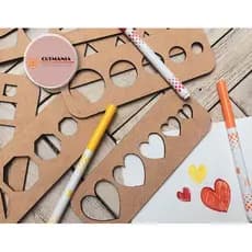 KIT 8 Reguas Geométrica Pedagogica Cordenação Motora Canetão