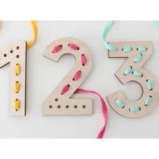 NUMEROS 0 a 9 ALINHAVO Jogo Educativo Montessori Coordenação