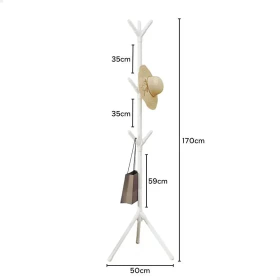 Mancebo Cabideiro de Chão 9 Ganchos Arara Organizadora para Roupas Base Antiderrapante