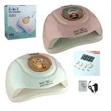 Cabine Estufa Sun S8 Pro Led Uv 268w Unha Gel 57 Leds Bivolt Cor Branca ou Rosa 110v/220v