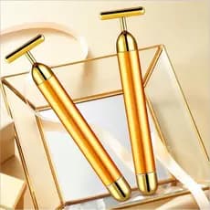 Massageador Elétrico Facial Vibração Afina Rosto Bastão Mágico Anti Olheira
