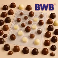Novidade Forma Silicone Trufa Mini 30g ref 813 18 Cavidades Economia cod 3506 BWB Embalagens