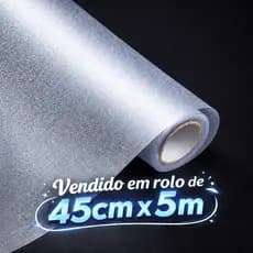Vinil Adesivo Jateado Vidro Janela Box Impermeável 5m X 45cm Cristal Transparente