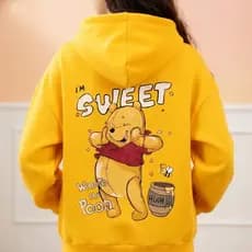 Blusa Moletom Canguru Para O inverno Com Desenho Ursinho Pooh Abelha Mel Desenho Fofo Winnie The Pooh