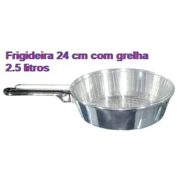 Frigideira Alumínio com Peneira N°24 2,5 Litros