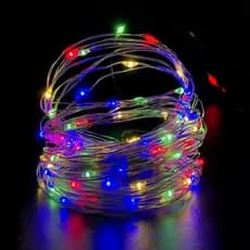 Kit 2 Fio De Fada Led Decoração de Natal Cordão De Luz 10 Metros Colorido Pisca Pisca Grande Área Externa Enfeite Arvore