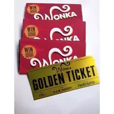 Barra de chocolate Wonka com texto ticket personalizado - Wonka personalizado