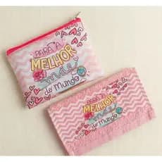 Kit Presente Dia das Mães - Nécessaire + Toalhinha lavabinho - Nécessaire dia Das Mães -Lembrancinha DIa das Mães