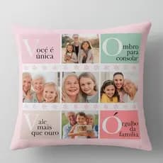 Almofada com foto Avó e Avó - Almofada personalizada 30x30 Dia dos Avós - Presente Dia dos Avós - Mimo para vó e vó