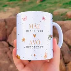 Caneca Dia dos Avós Personalizada Ceramica - Presente para avó- Avó desde  - Caneca avó - Xicará personalizada Avó