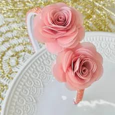 Tiara infantil Rose / Tiara luxo / arco infantil/ arco de cabelo Rose / Tiara flor