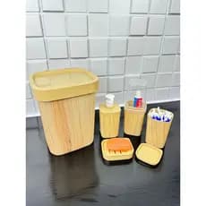 Kit Banheiro ou Peças Avulsas – Porta Escova, Saboneteira, Porta Algodão, Lixeira e Mais (Escolha Modelo e Cor)