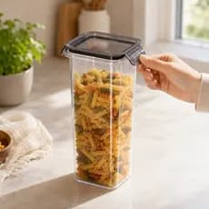 Pote Hermético Alto para Macarrão e Grãos Organizador Cozinha