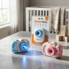 Câmera Baby com Luz e Som 8x12cm para Bebês e Crianças