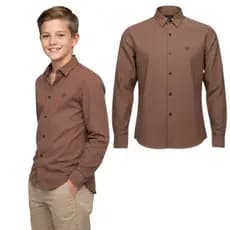 Camisa Infantil Social Manga Longa Meninos