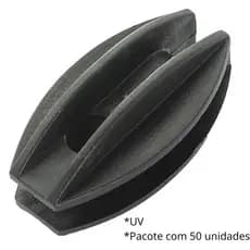 Isolador de Canto Tipo Castanha Pampeano Para Cerca Eletrica Rural Industrial Pacote com 50 Un.