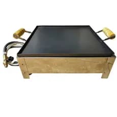 Fogao Fogareiro de Inox Alta Pressao 1 Boca Com Chapa e Com Kit Gas