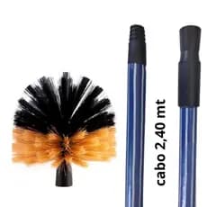 Vassoura Limpa Teto com Cabo Extensor de Metal de 2,40 metros
