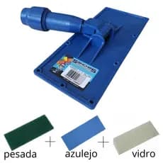 Suporte Articulavel 360o Velcro Com 3 Esponjas Branca Azul e Verde
