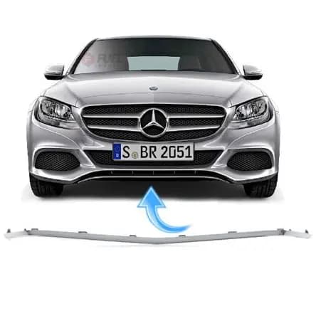 Friso Parachoque Dianteiro Mercedes C180 C200 C250 Avantgarde de 2015 À 2017 - Central