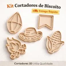 Cortador Biscoito Molde Forma FESTA JUNINA FESTA SAO JOAO FESTA Marcador Carimbo Pasta Americana Massa