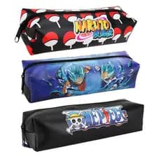 Estojo Unissex Slim Material Escolar Personalizada Animes Naruto Sasuke Uchiha / Dragon Ball Vegeta / One Piece Luffy