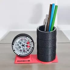 Porta Canetas Decorativo Tema Porsche - Presente, decoração, miniatura, escultura criativa