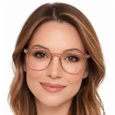 Armação Feminina Redonda Leve Para Lentes de Grau Óculos
