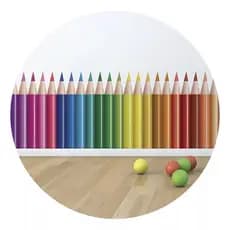 Adesivo de Parede Infantil Lapis de Cor Papel de Parede Sala de Aula Escola Brinquedoteca Espaço Kids