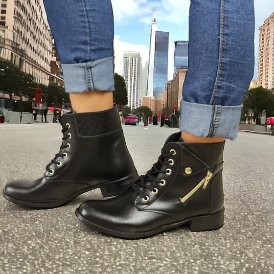 Bota Coturno Feminino Cano Curto Lançamento Confort Elegance