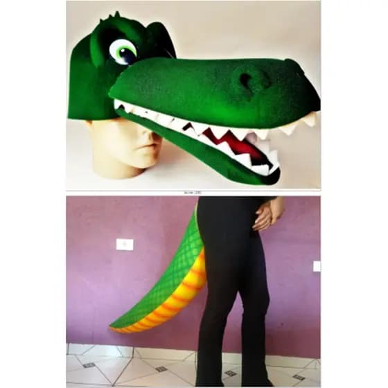 Jacaré Chapéu E Rabo, Em Espuma