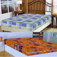 kit 2 Capas De Colchão Casal Com Ziper Estampada Microfibra 100% Poliéster Uso Diário Prática