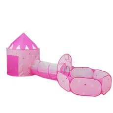 Tenda Toca Infantil Barraca 3x1 Túnel Piscina De Bolinha Cesta De Basquete Castelinho Melhor Presente