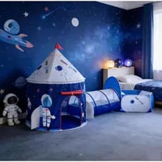 Toca Túnel Infantil 3x1Astronauta com Barraca e Cestinha