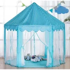 Tenda Barraca Acampamento Toca Infantil Cabana Castelo Brinquedo Menino Mundo Magico Azul