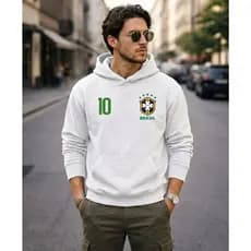 Moletom Brasil Copa 2026 Estiloso para Futebol e Inverno