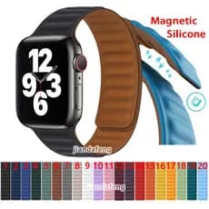 Pulseira De Silicone Magnética Esportiva À Prova D'água Para Apple Watch Série 11 10 9 8 7 SE 6 5 4 3 Ultra iWatch 40mm