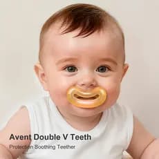 Chupeta De Dentição Dupla V BBL70145AR/93 Silicone Líquido PPSU Mordedor De Bebê Leve Antibacteriano