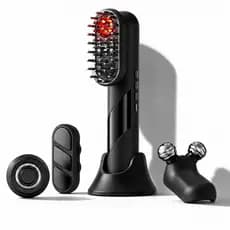 4 Em 1 EMS Luz Vermelha Massagem Pente Cuidados Com O Couro Cabeludo Dispositivo De Crescimento De Cabelo Anti Perda For