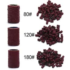 100 Lixas Refil para Motor Elétrico Manicure Pedicure Salão Manutenção de Unhas de Gel Acrigel Porcelana