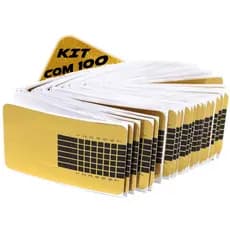 100 Moldes Adesivos De Papel Para Unha Gel Fibra Decoração Profissional Alongamento