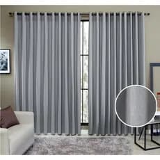 Cortina Tecido Rustico 2,00M x 1,80M Semi Blackout Cinza