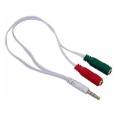 Cabo De Áudio Adaptador 01 P3 Macho Para 02 P2 Fêmea Microfone Fone Celular Notebook Tablet - Envio em até 24 hrs